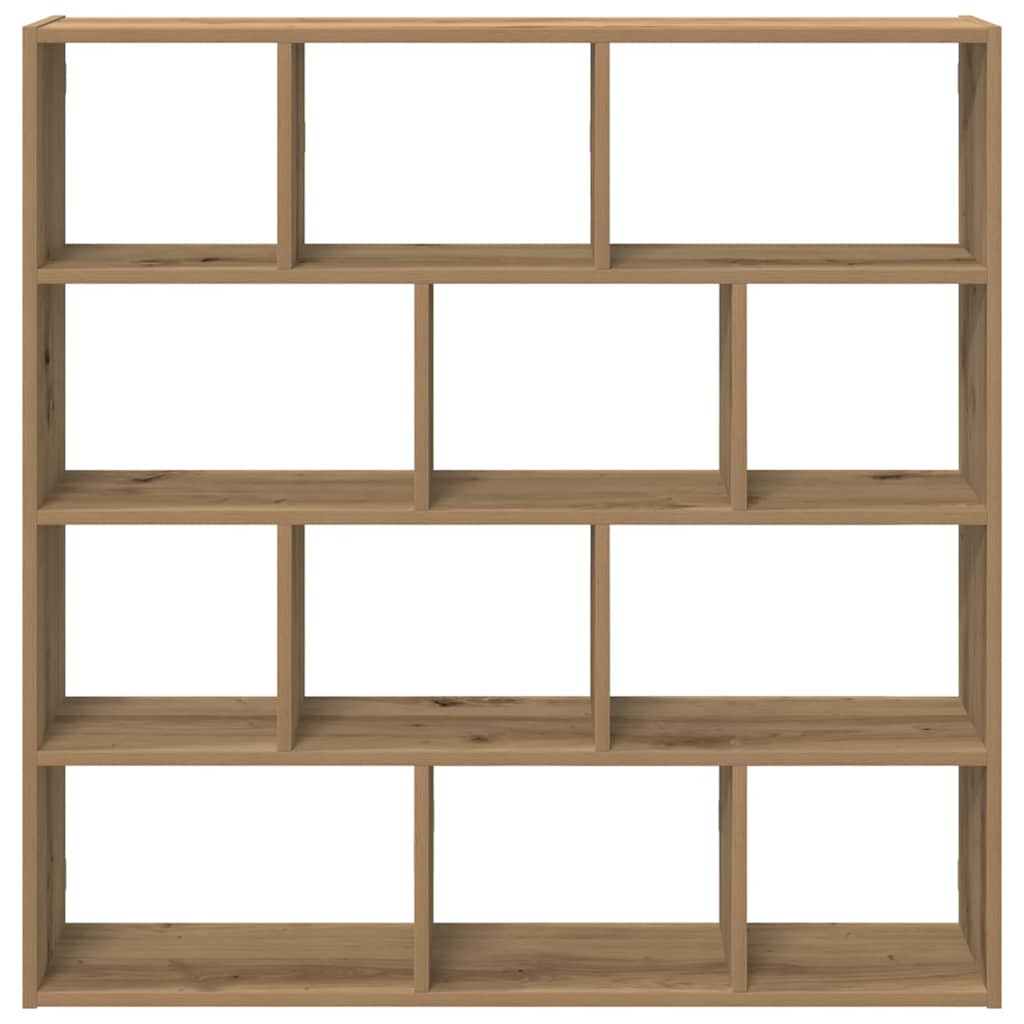 Étagère cube murale 12 compartiments chêne artisanal - XIOS