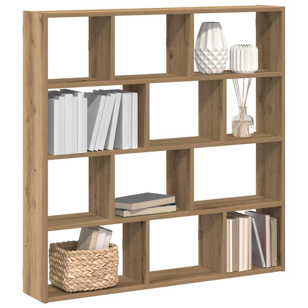 Étagère cube murale 12 compartiments chêne artisanal - XIOS
