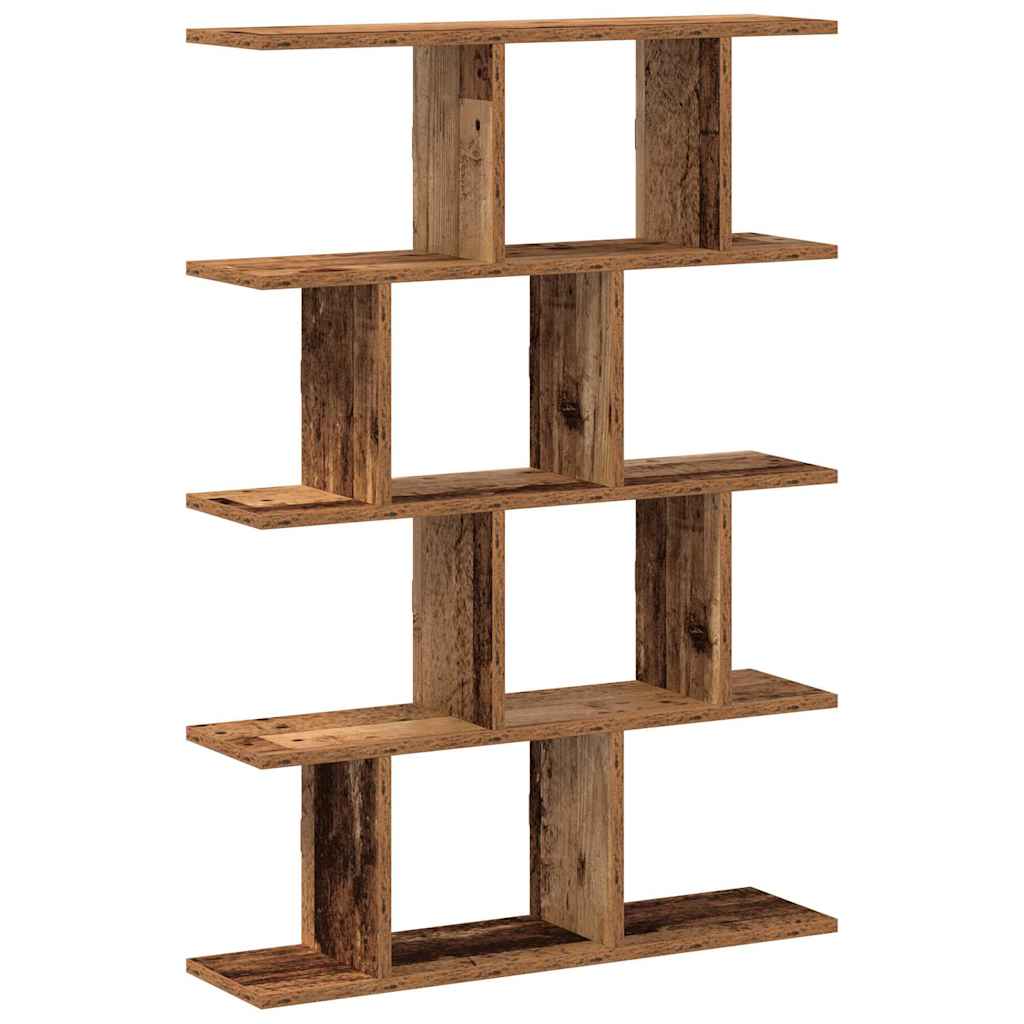 Étagère cube murale 12 compartiments vieux bois bois ingénierie - XIOS