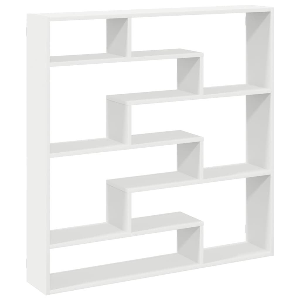 Étagère cube murale 7 compartiments blanc bois d'ingénierie - XIOS