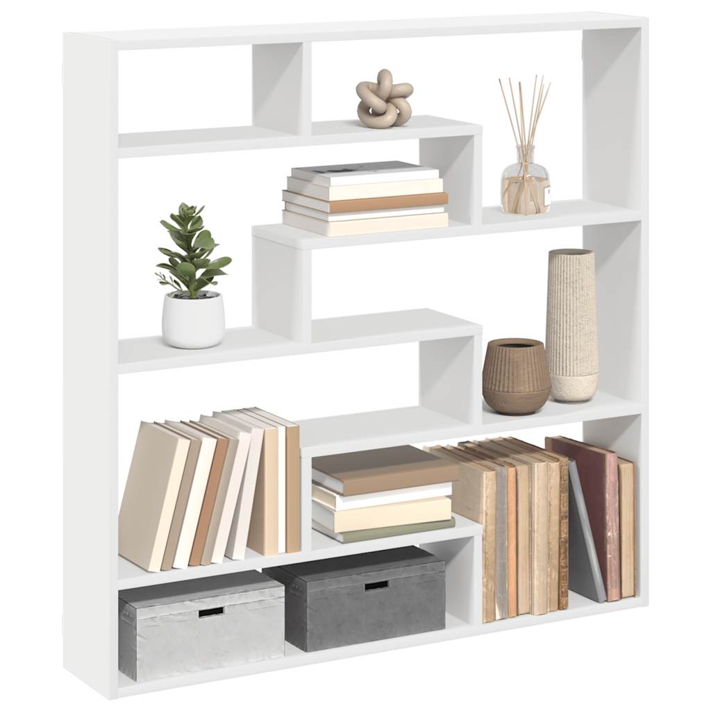 Étagère cube murale 7 compartiments blanc bois d'ingénierie - XIOS
