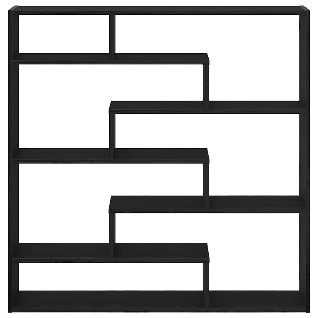Étagère cube murale 7 compartiments noir bois d'ingénierie - XIOS