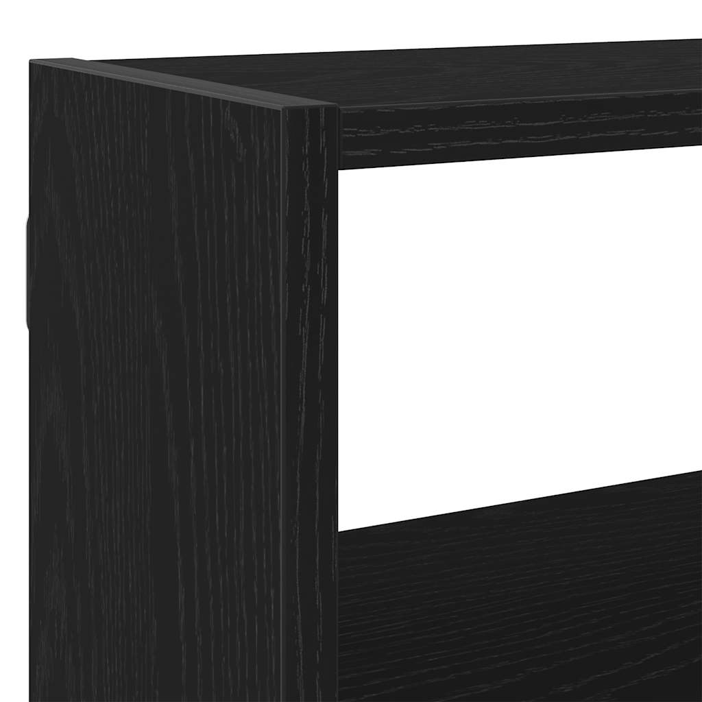 Étagère cube murale 7 compartiments noir bois d'ingénierie - XIOS