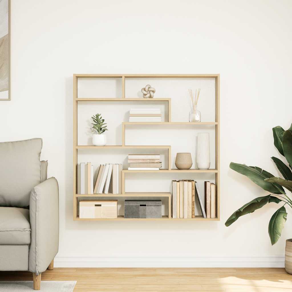 Étagère cube murale 7 compartiments chêne sonoma - XIOS