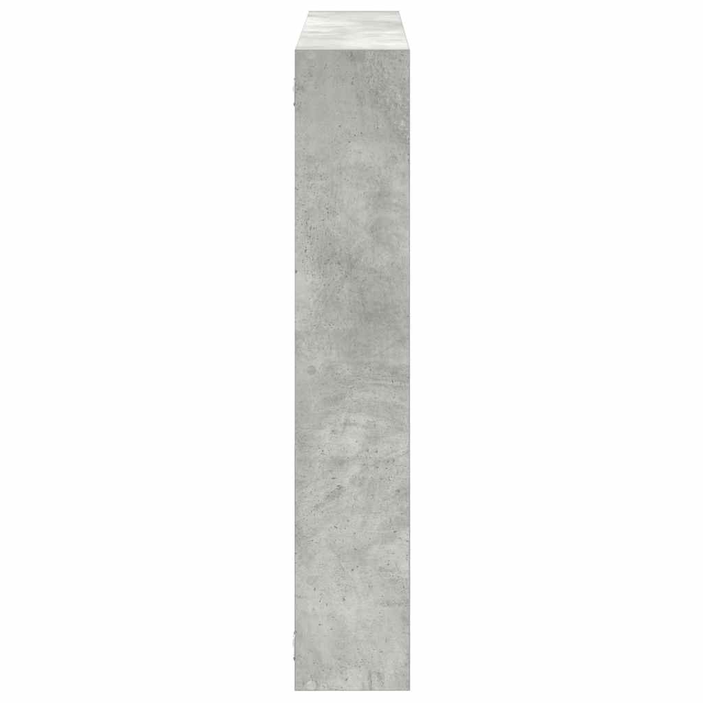 Étagère cube murale 7 compartiments gris béton bois ingénierie - XIOS