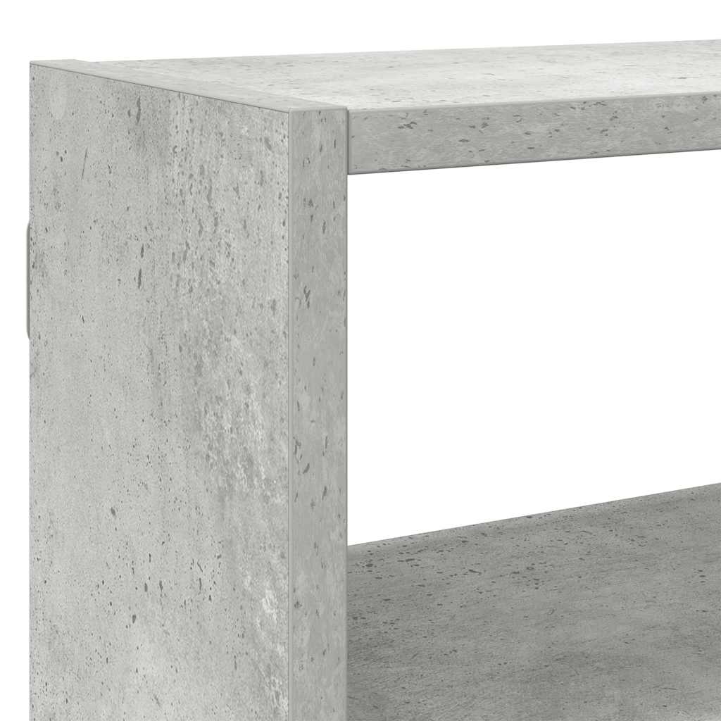 Étagère cube murale 7 compartiments gris béton bois ingénierie - XIOS