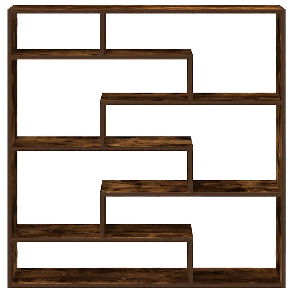 Étagère cube murale 7 compartiments chêne fumé bois ingénierie - XIOS
