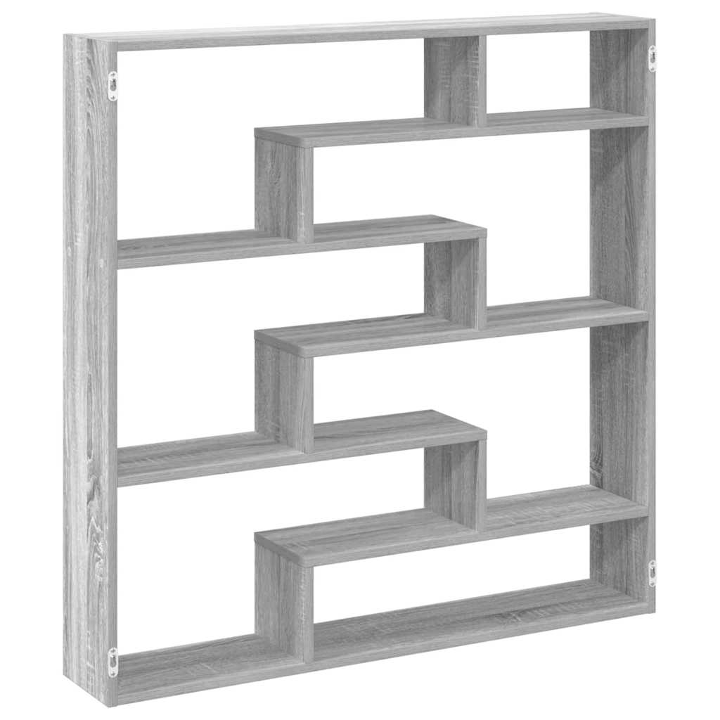 Étagère cube murale 7 compartiments sonoma gris - XIOS
