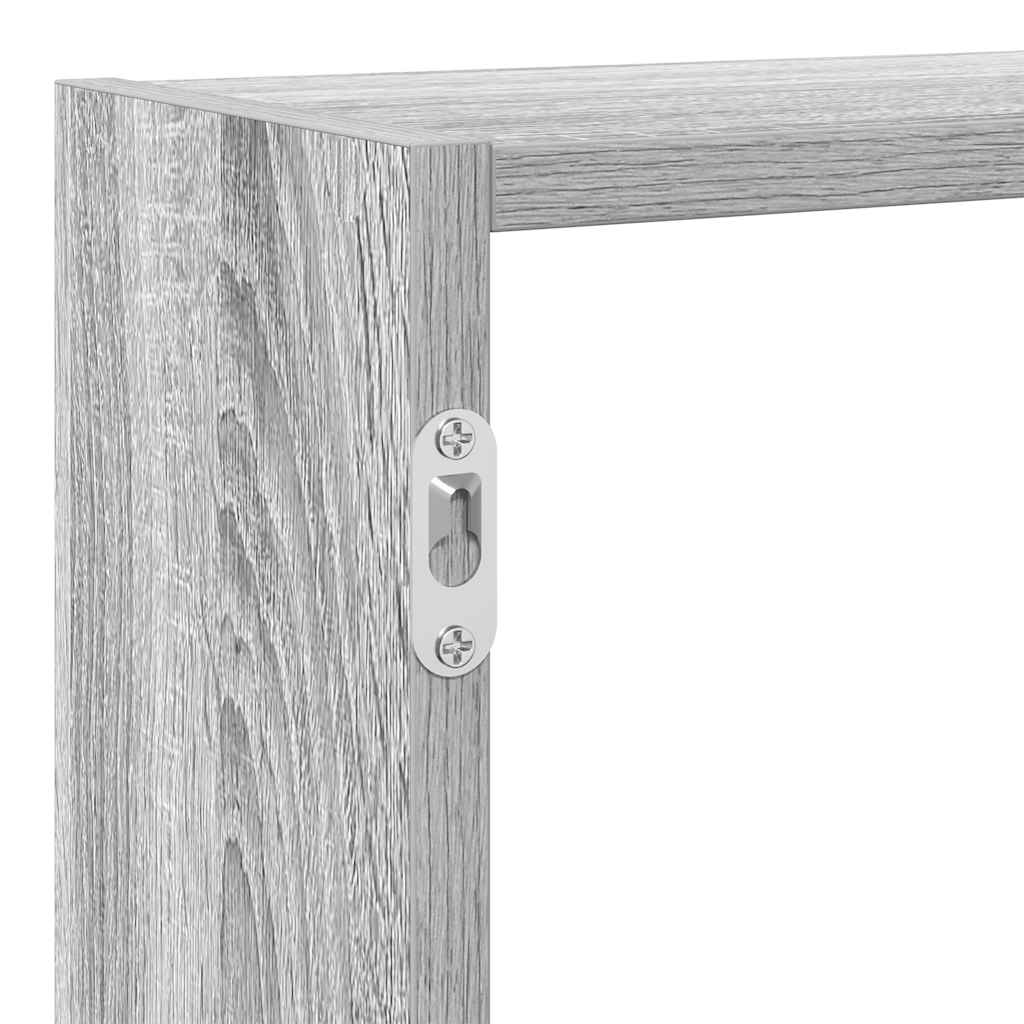 Étagère cube murale 7 compartiments sonoma gris - XIOS