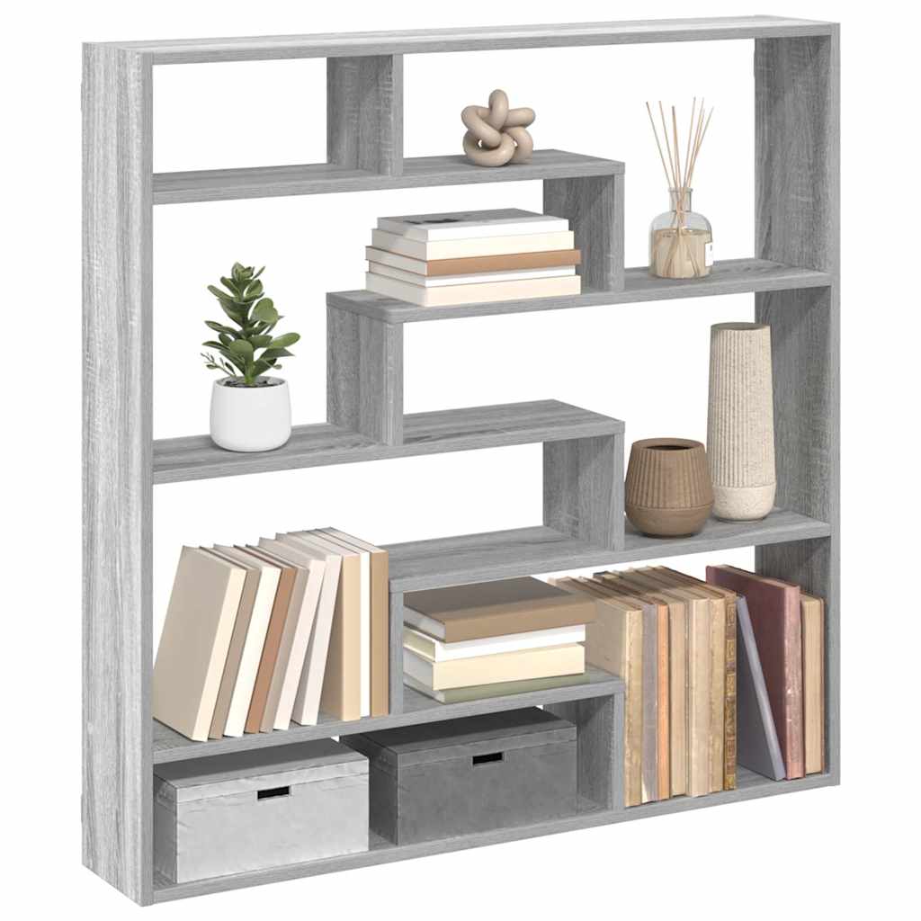 Étagère cube murale 7 compartiments sonoma gris - XIOS
