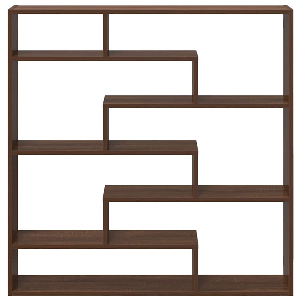 Étagère cube murale 7 compartiments chêne marron - XIOS