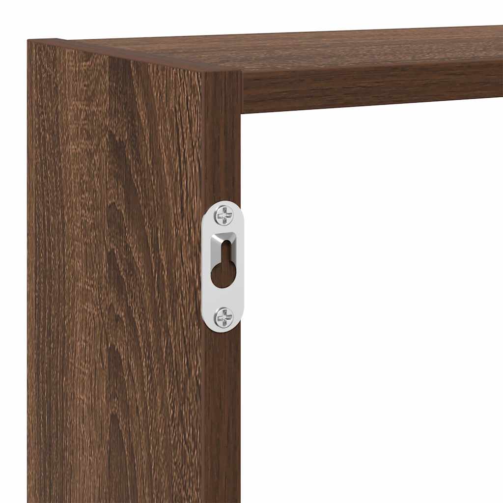 Étagère cube murale 7 compartiments chêne marron - XIOS