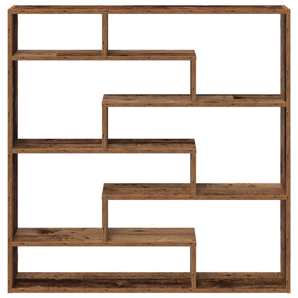 Étagère cube murale 7 compartiments vieux bois bois ingénierie - XIOS