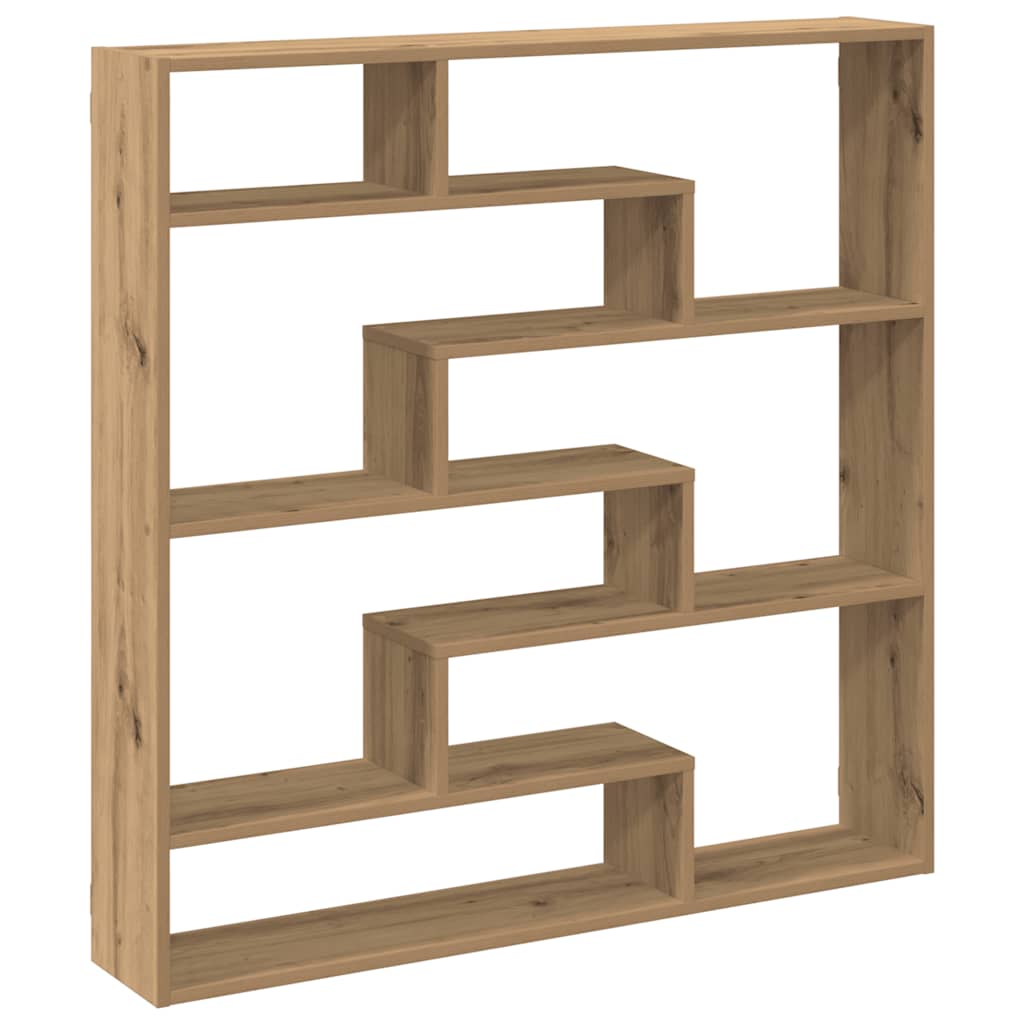 Étagère cube murale 7 compartiments chêne artisanal - XIOS