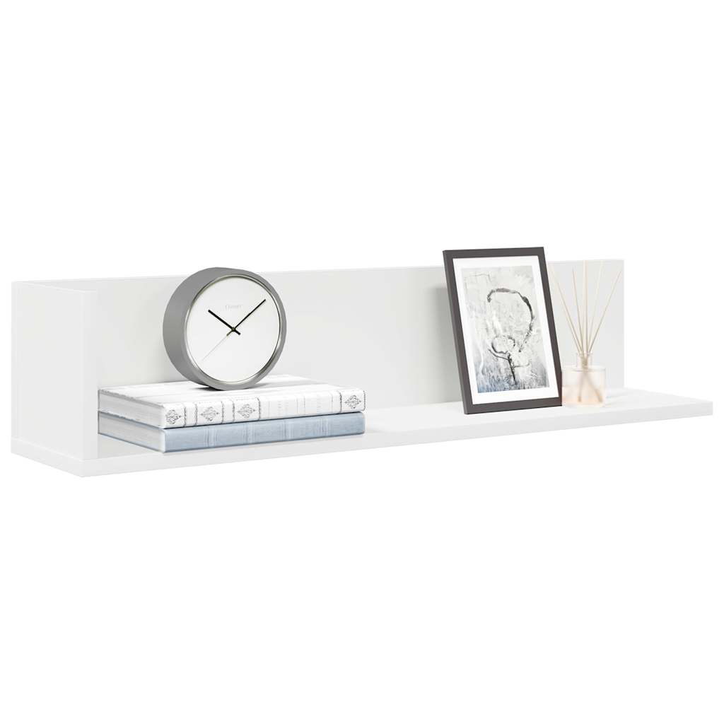 Étagères murales 2 pcs blanc 75x16,5x16,5 cm bois d'ingénierie - XIOS