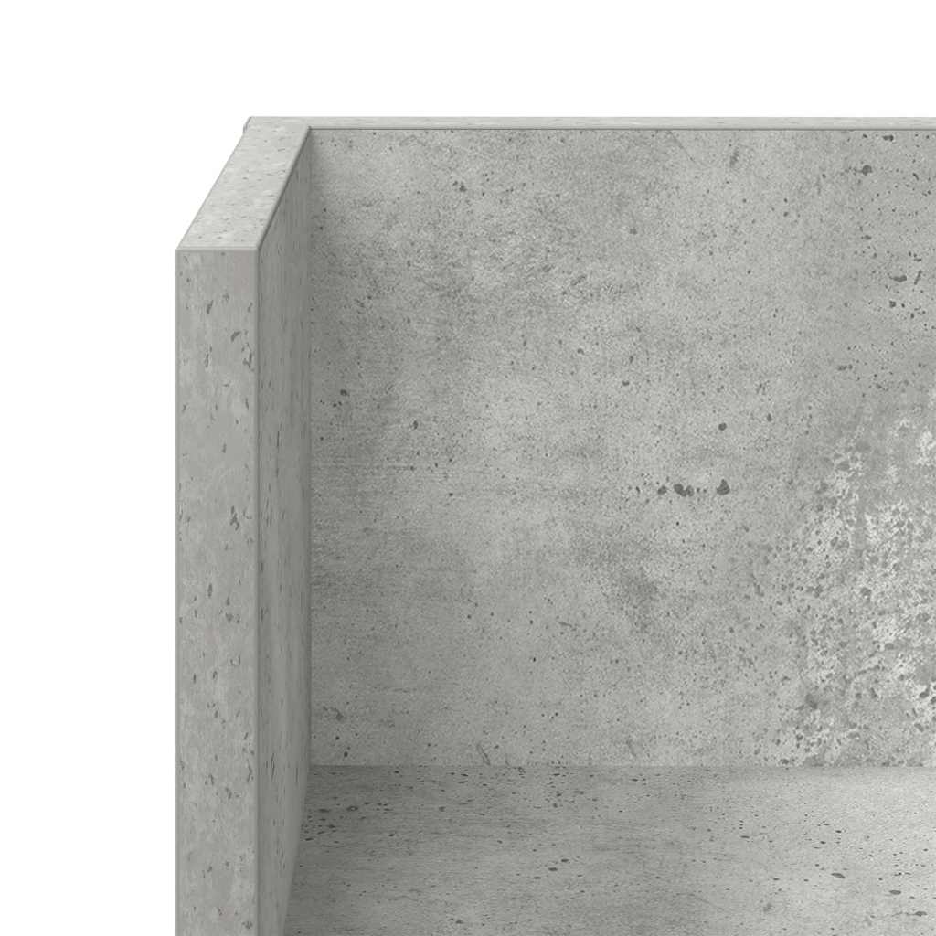 Étagères murales 2pcs gris béton 75x16,5x16,5cm bois ingénierie - XIOS