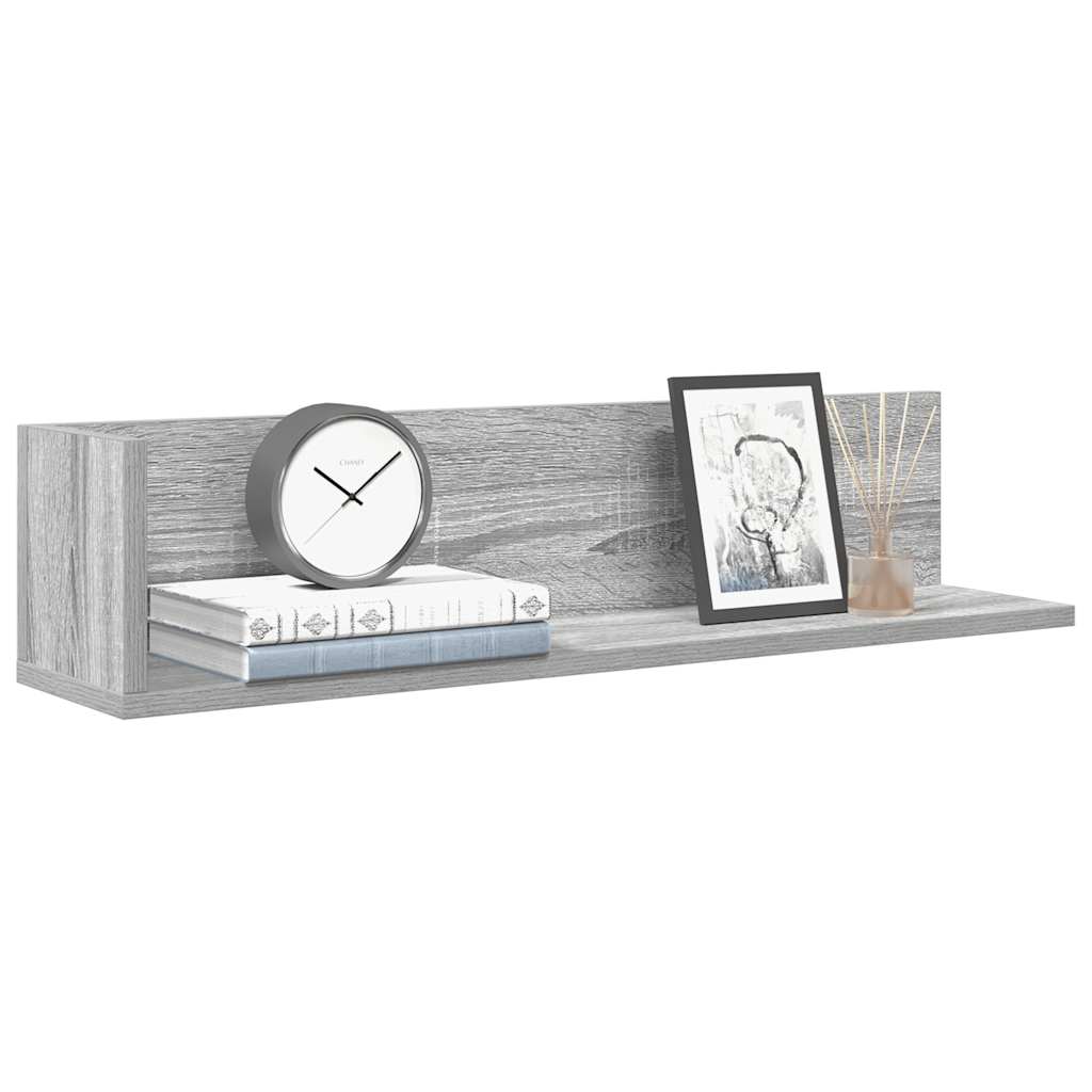 Étagères murales 2 pcs sonoma gris 75x16,5x16,5 cm - XIOS