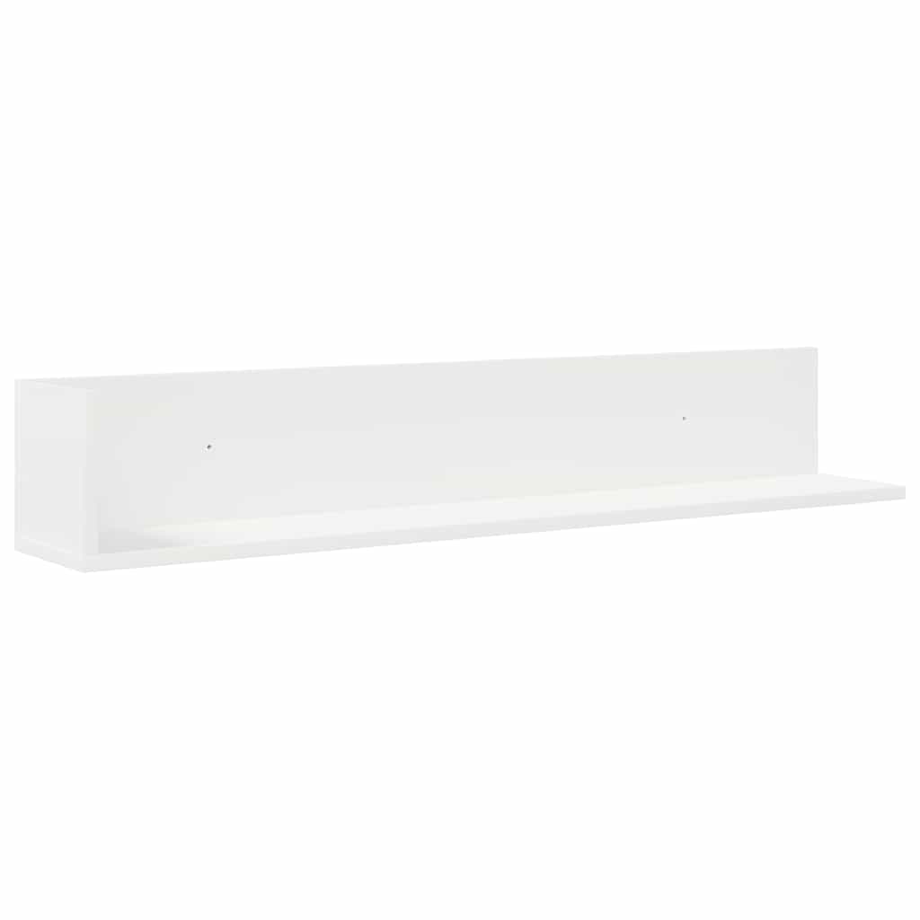 Étagères murales 2 pcs blanc 100x16,5x16,5 cm bois d'ingénierie - XIOS