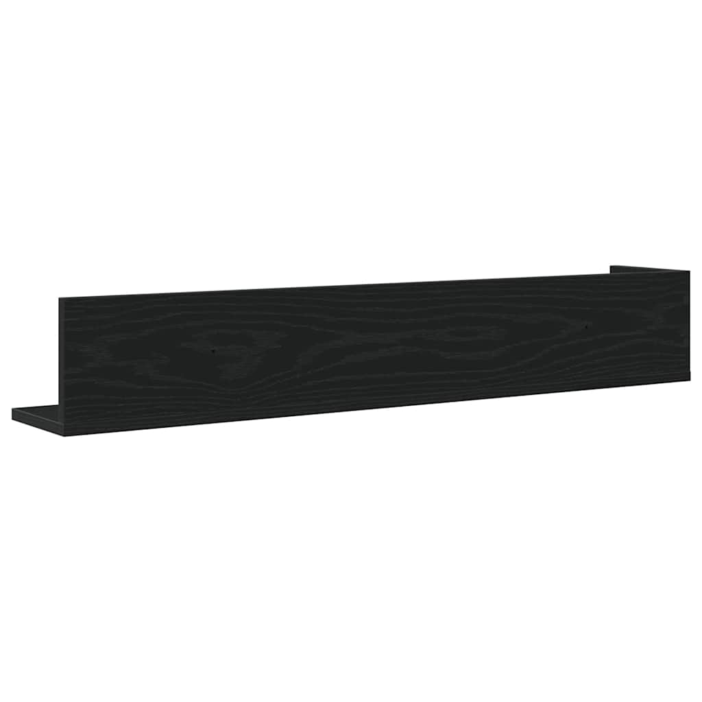 Étagères murales 2 pcs noir 100x16,5x16,5 cm bois d'ingénierie - XIOS