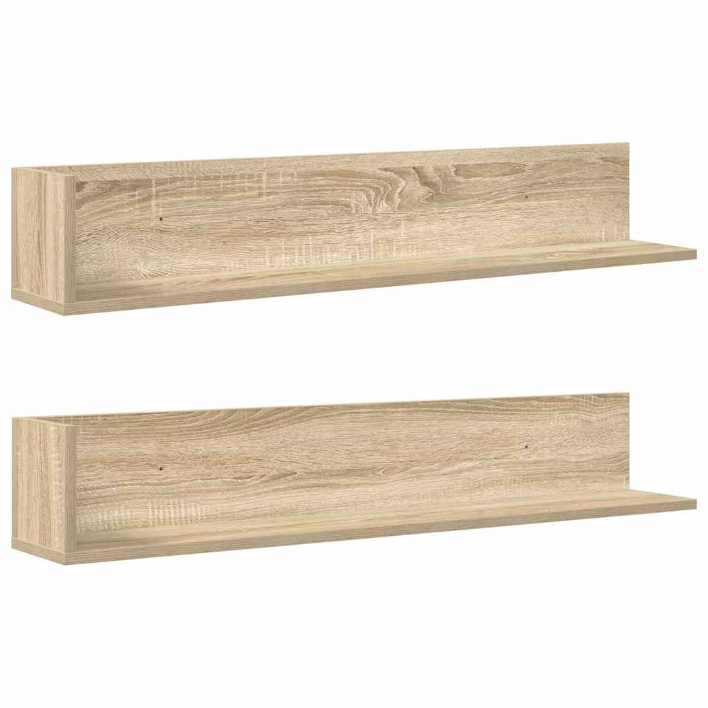 Étagères murales 2 pcs chêne sonoma 100x16,5x16,5 cm - XIOS