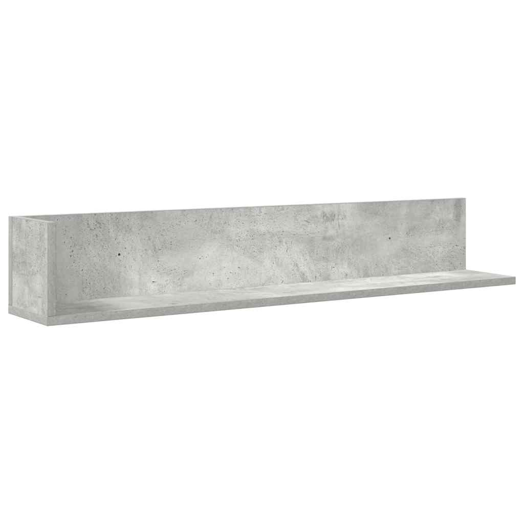 Étagères murales 2 pcs gris béton 100x16,5x16,5 cm - XIOS