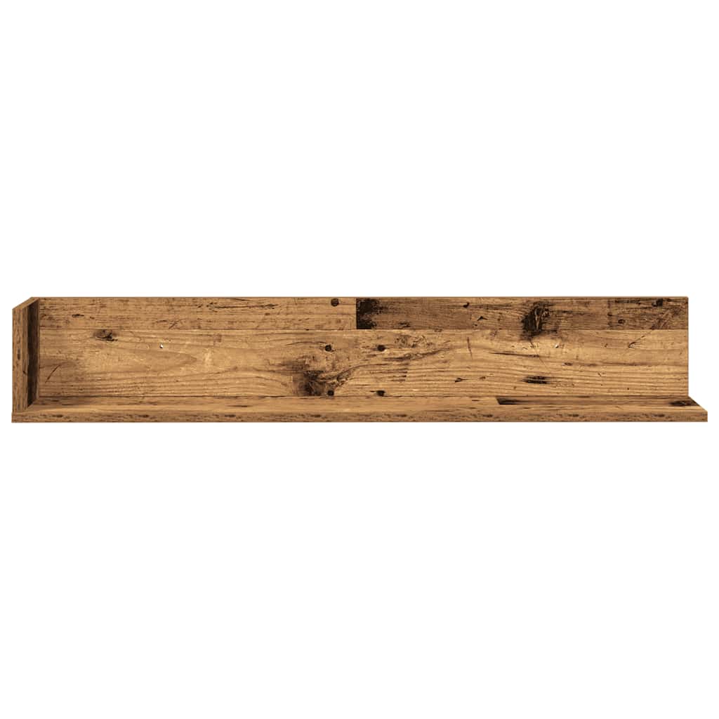 Étagères murales 2 pcs vieux bois 100x16,5x16,5 cm - XIOS