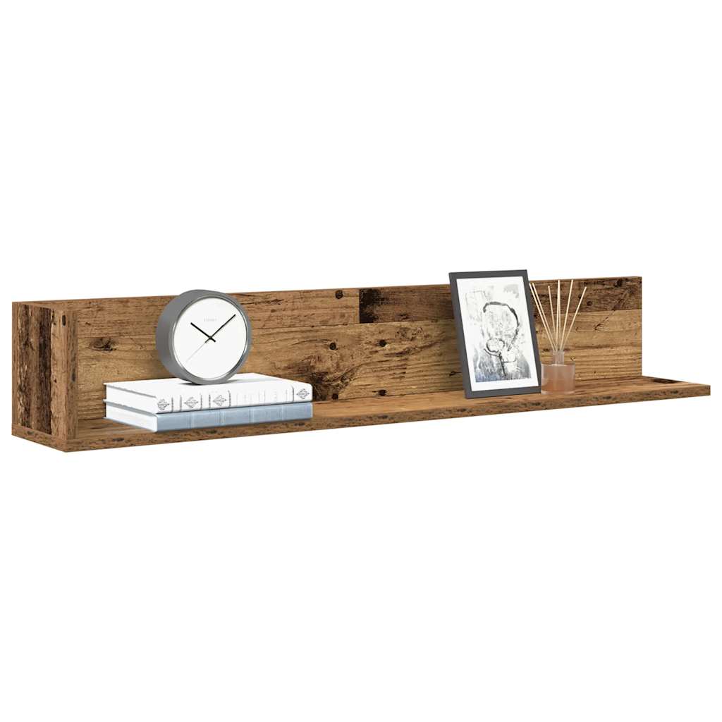 Étagères murales 2 pcs vieux bois 100x16,5x16,5 cm - XIOS