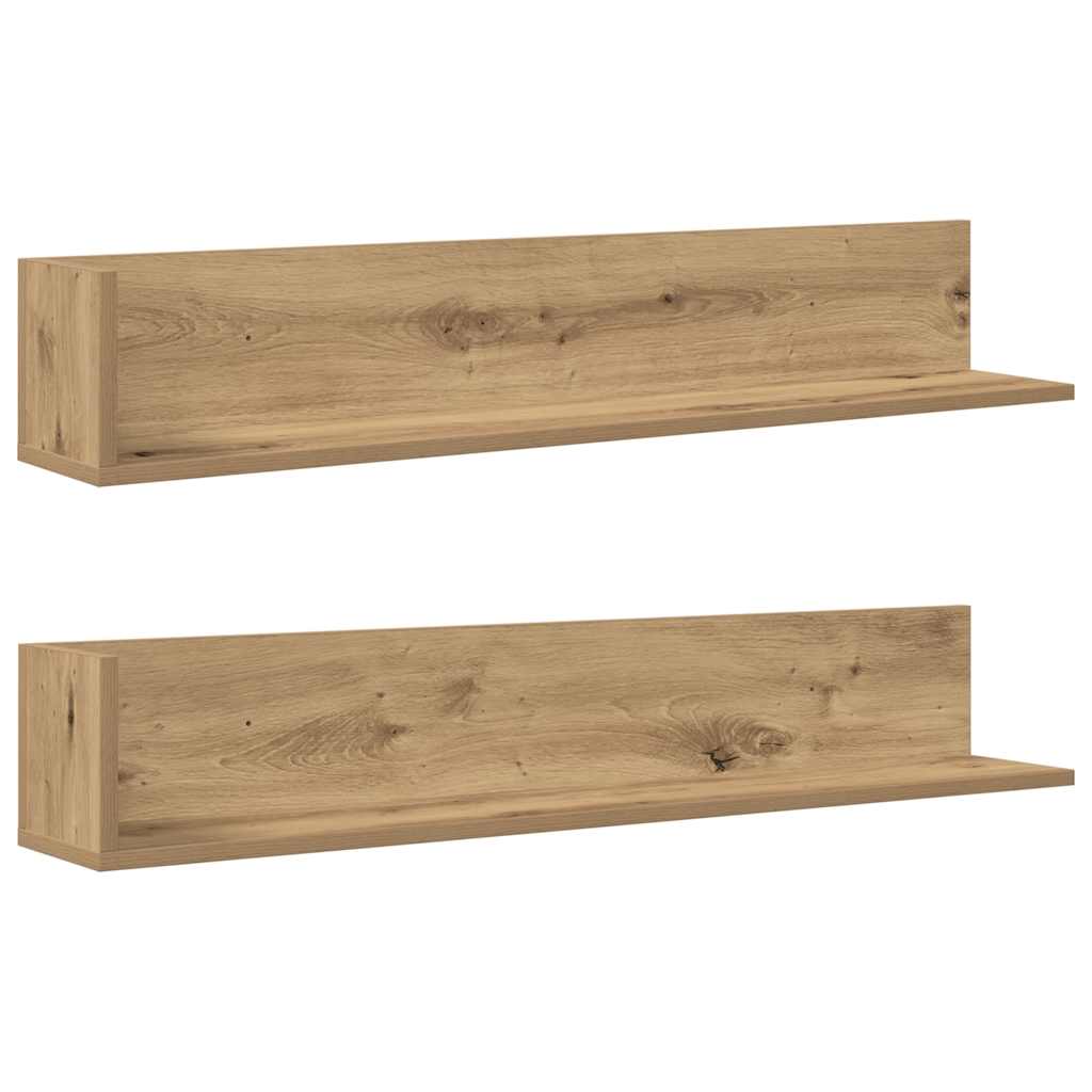 Étagères murales 2 pcs chêne artisanal 100x16,5x16,5 cm - XIOS