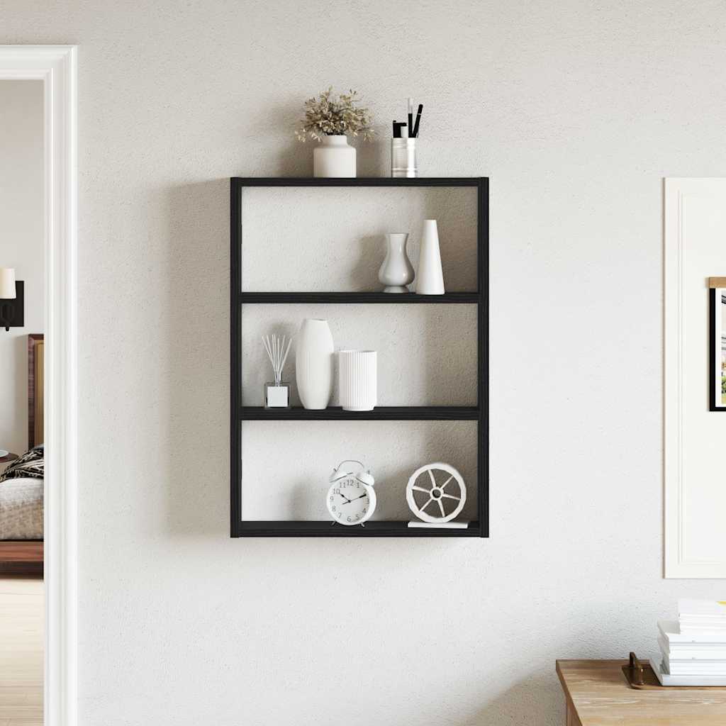 Étagère murale noir 43x9x60 cm bois d'ingénierie - XIOS