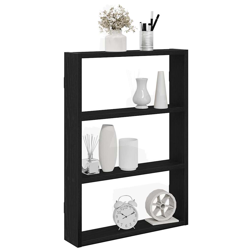 Étagère murale noir 43x9x60 cm bois d'ingénierie - XIOS