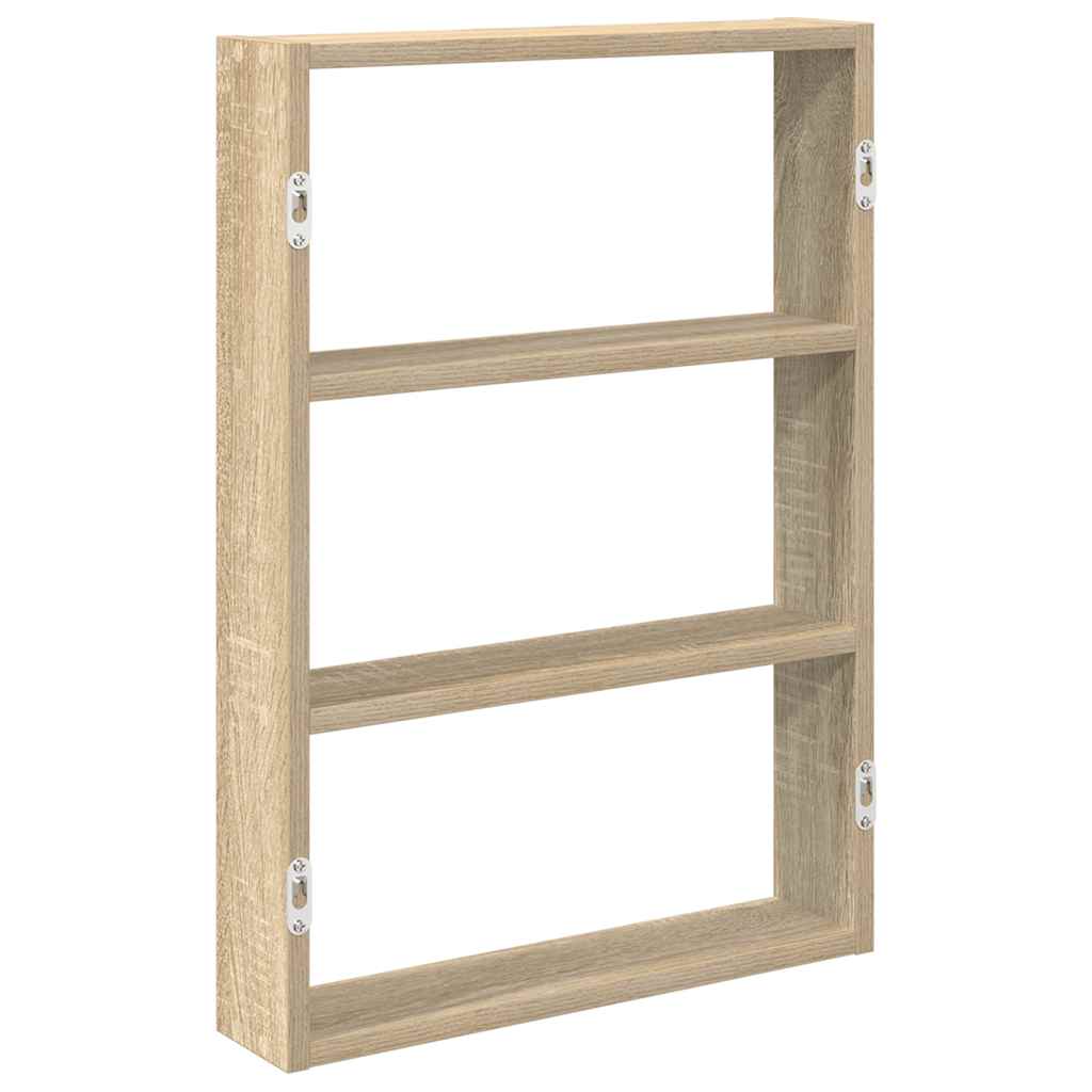 Étagère murale chêne sonoma 43x9x60 cm bois d'ingénierie - XIOS
