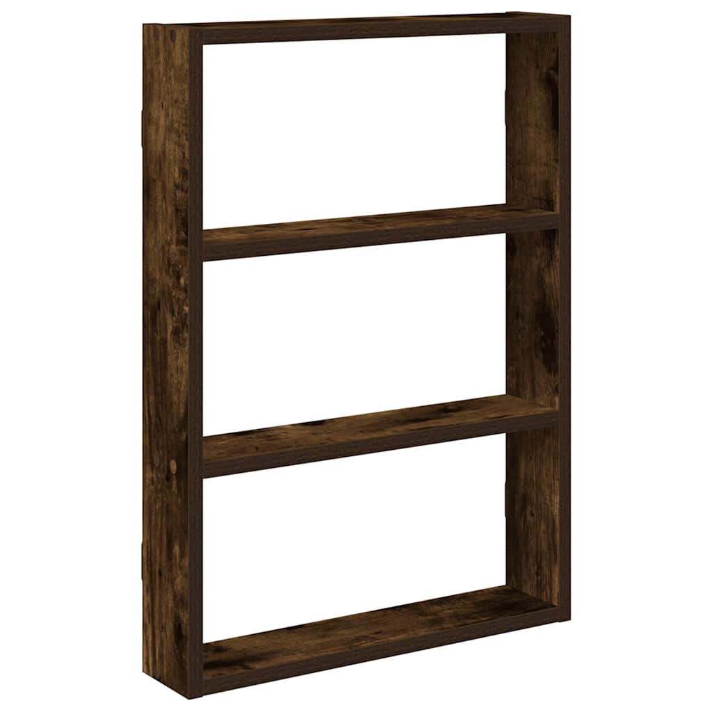 Étagère murale chêne fumé 43x9x60 cm bois d'ingénierie - XIOS