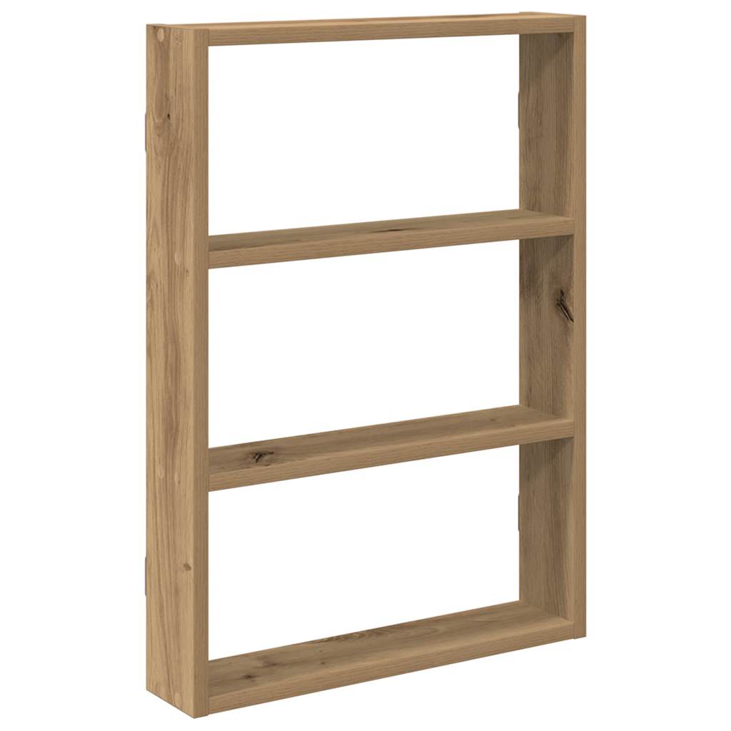 Étagère murale chêne artisanal 43x9x60 cm bois d'ingénierie - XIOS