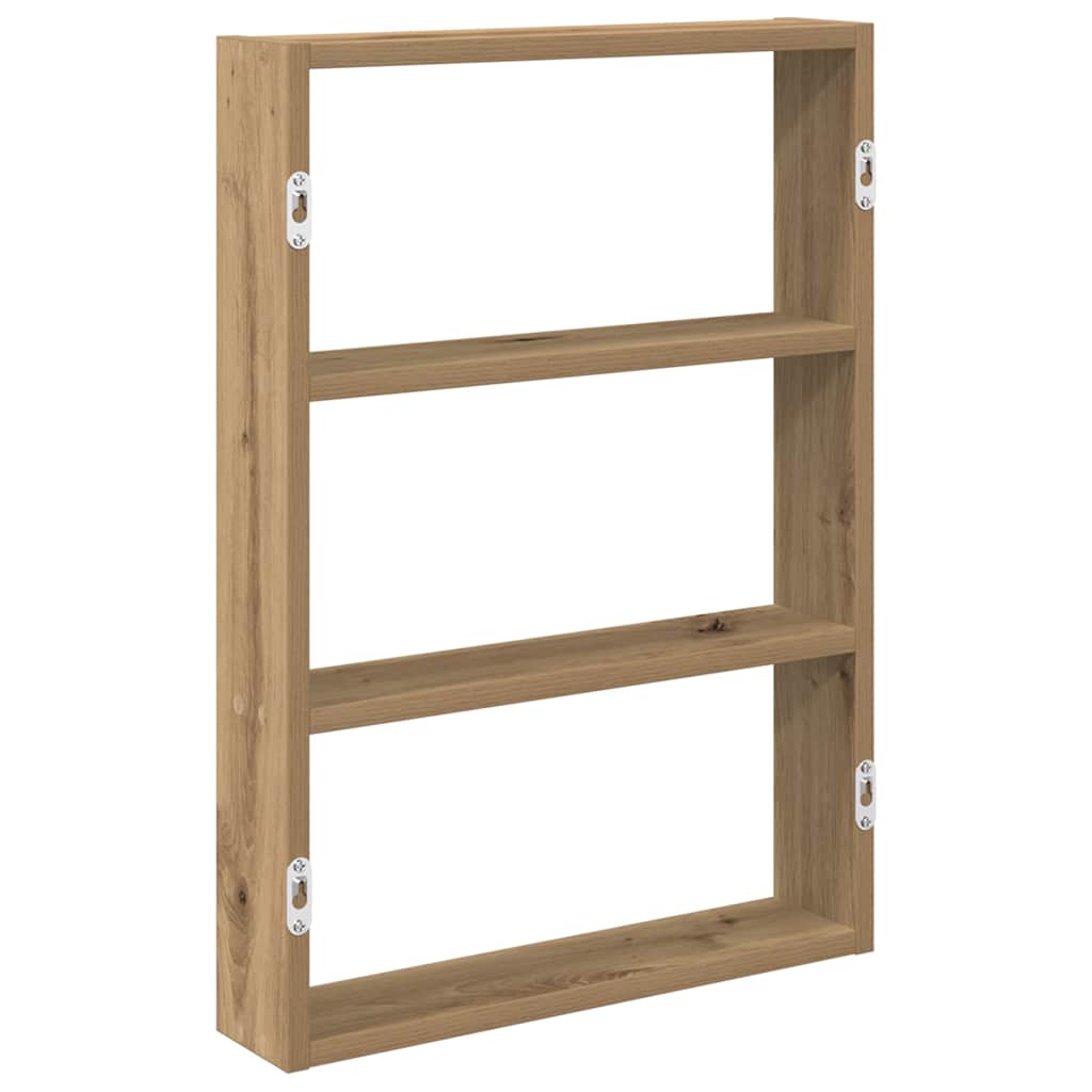 Étagère murale chêne artisanal 43x9x60 cm bois d'ingénierie - XIOS