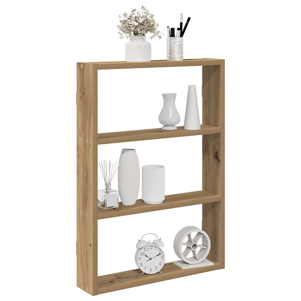 Étagère murale chêne artisanal 43x9x60 cm bois d'ingénierie - XIOS