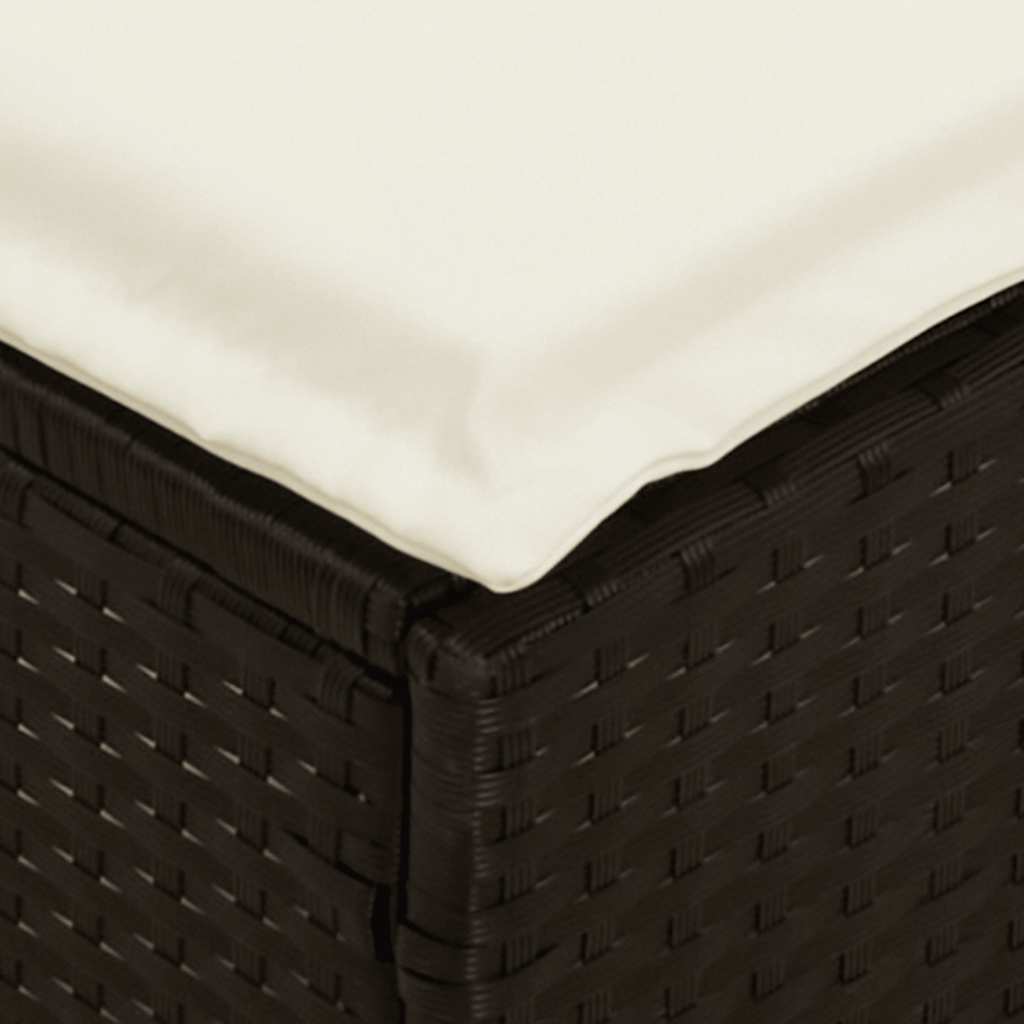 Ensemble à manger de jardin 4 pcs avec coussins noir - XIOS