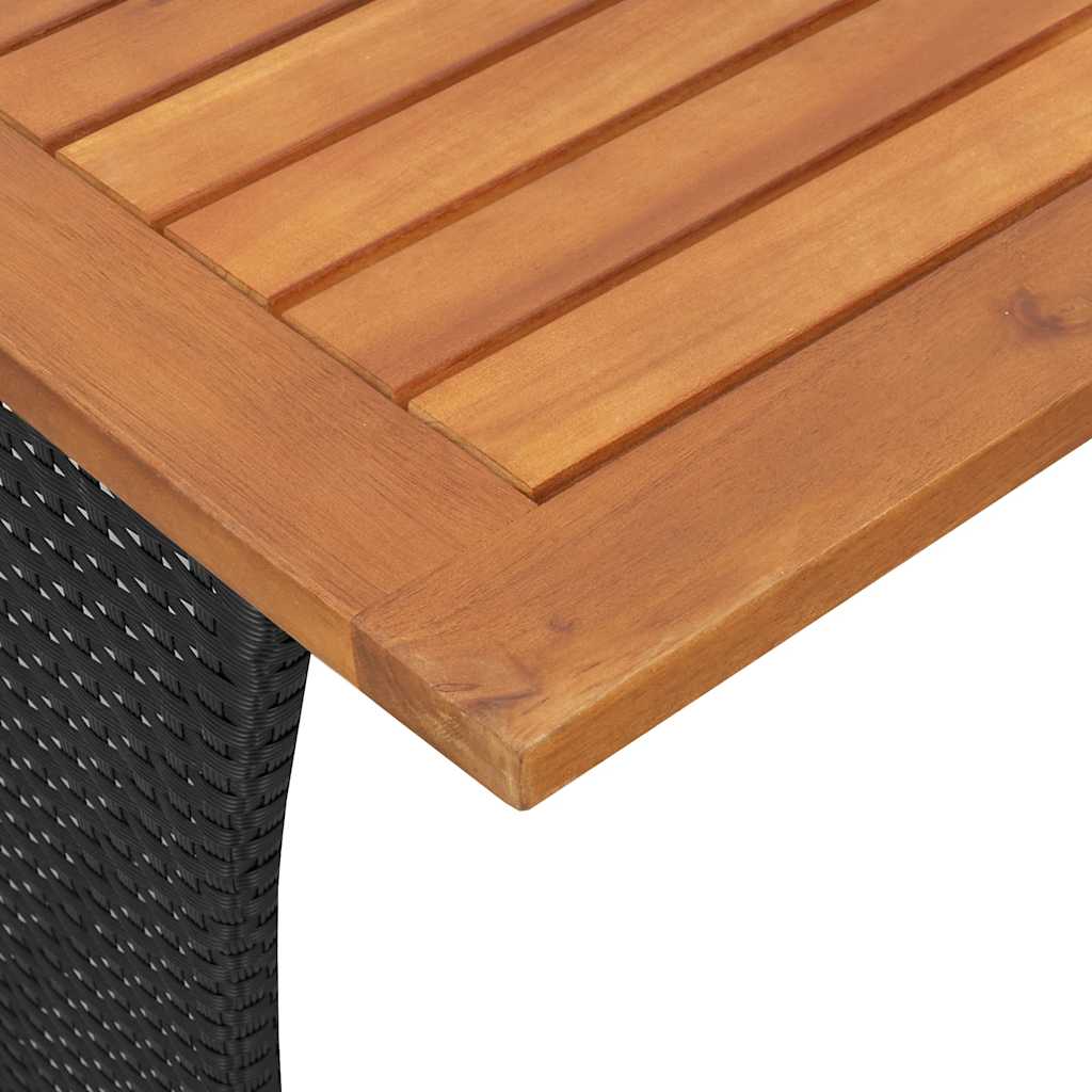 Ensemble à manger de jardin avec coussins 3 pcs Noir - XIOS