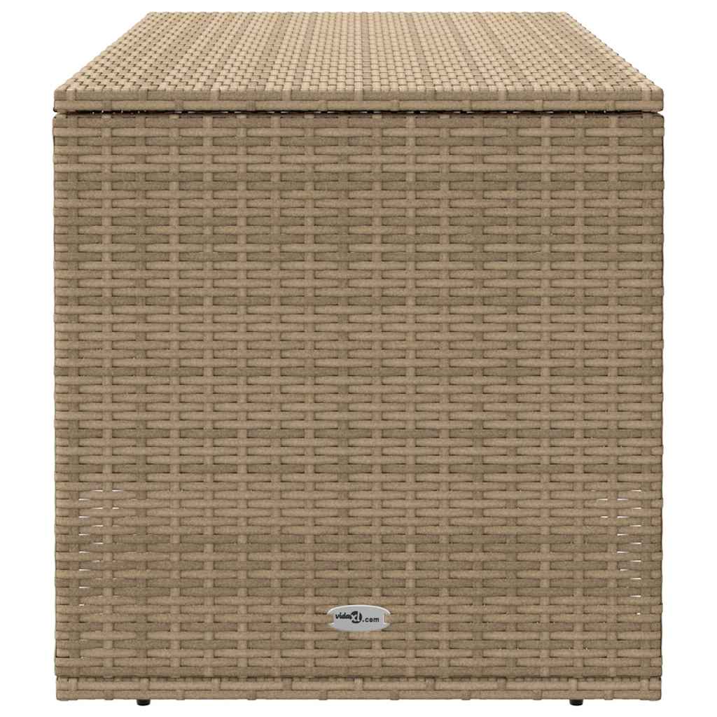 Coffre à coussins d'extérieur beige 100x55x55,5 cm polyrotin Coffres de jardin vidaXL
