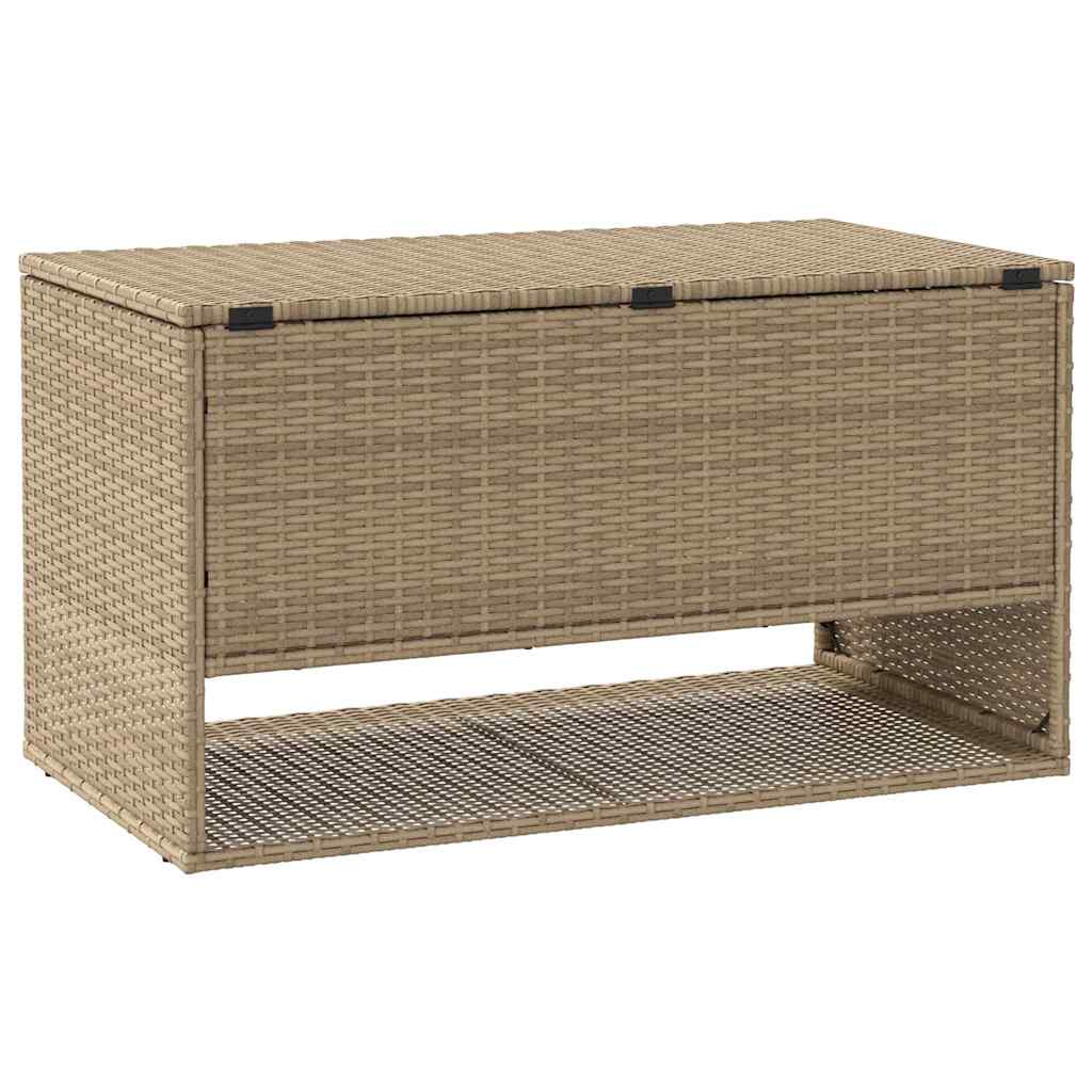 Coffre à coussins d'extérieur beige 100x55x55,5 cm polyrotin Coffres de jardin vidaXL
