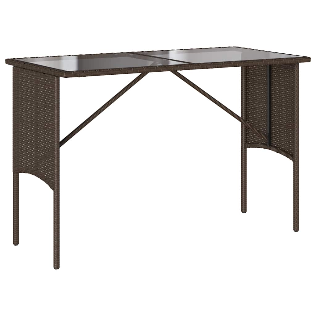 Ensemble à manger de jardin 3 pcs et coussins marron poly rotin - XIOS