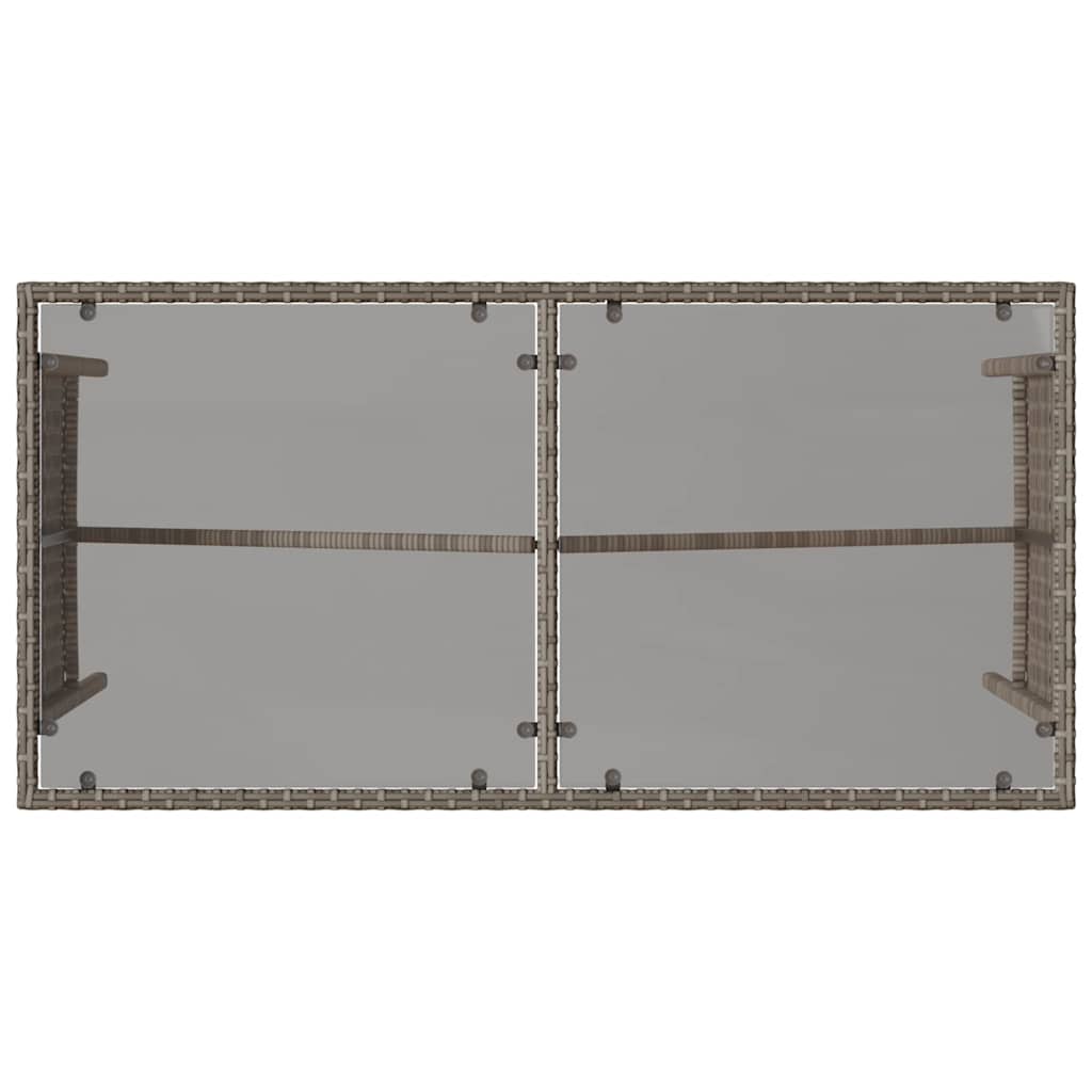 Ensemble à manger de jardin 3 pcs coussins gris résine tressée - XIOS