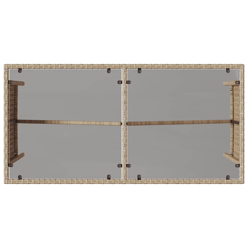 Ensemble à manger de jardin et coussins 3 pcs Beige poly rotin - XIOS