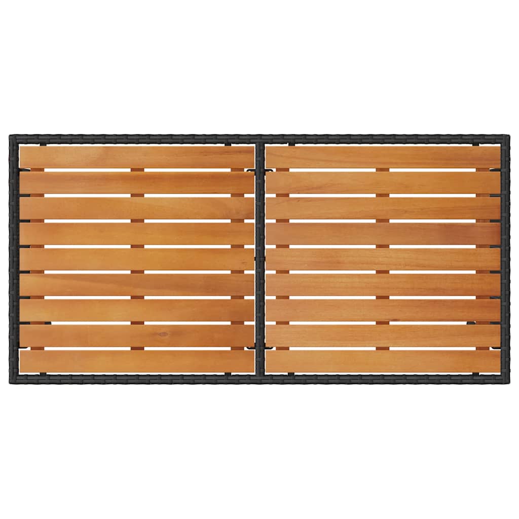 Ensemble de salle à manger de jardin 3 pcs avec coussins noir résine tressée - XIOS