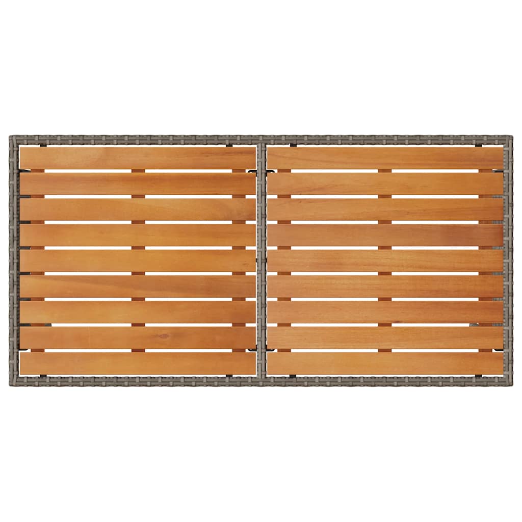 Ensemble de salle à manger de jardin 3 pcs avec coussins gris résine tressée - XIOS