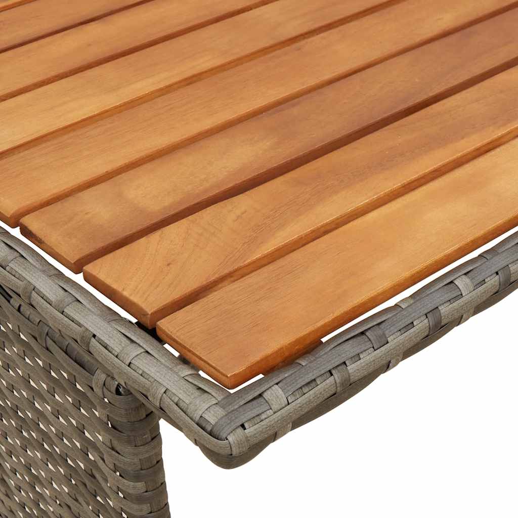 Ensemble de salle à manger de jardin 3 pcs avec coussins gris résine tressée - XIOS