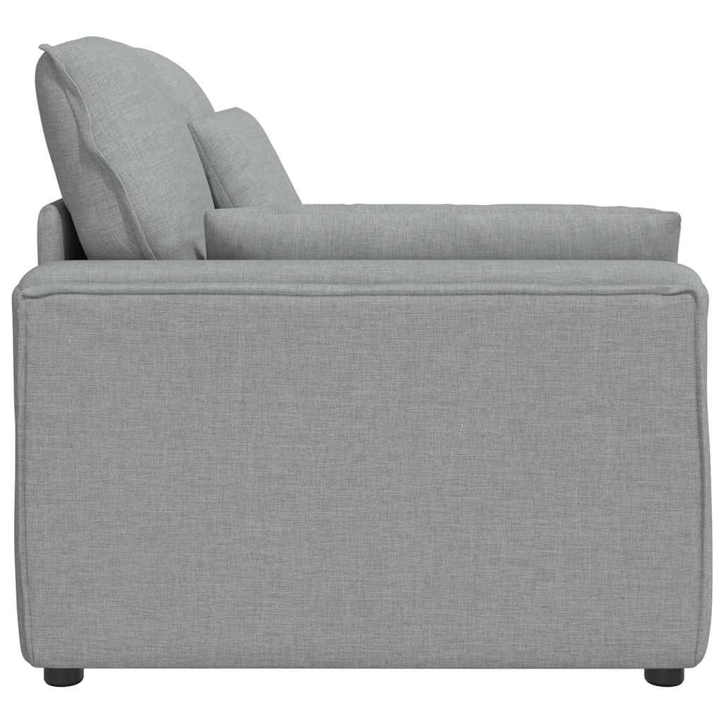 Module d'extrémité d'accoudoir de canapé modulaire avec coussins gris clair 100 cm - XIOS