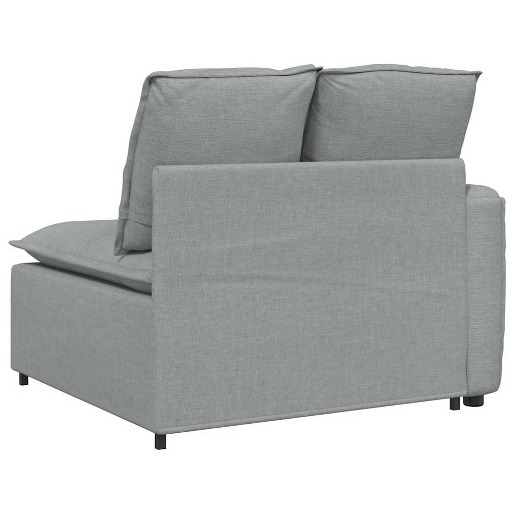 Module d'extrémité d'accoudoir de canapé modulaire avec coussins gris clair 100 cm - XIOS