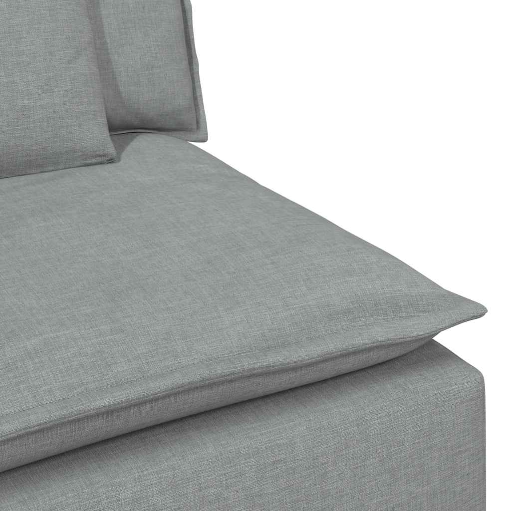 Module d'extrémité d'accoudoir de canapé modulaire avec coussins gris clair 100 cm - XIOS