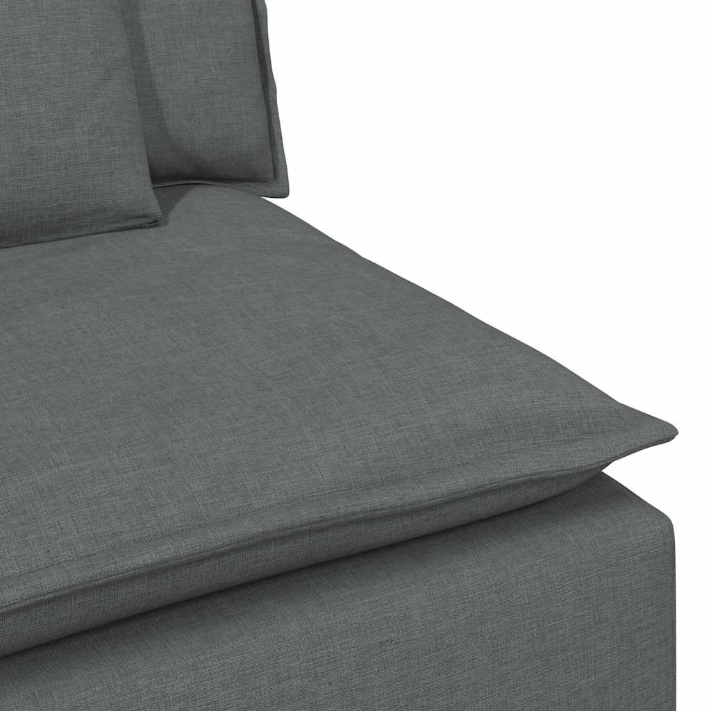 Module d'extrémité d'accoudoir de canapé modulaire avec coussins gris foncé 100 cm - XIOS