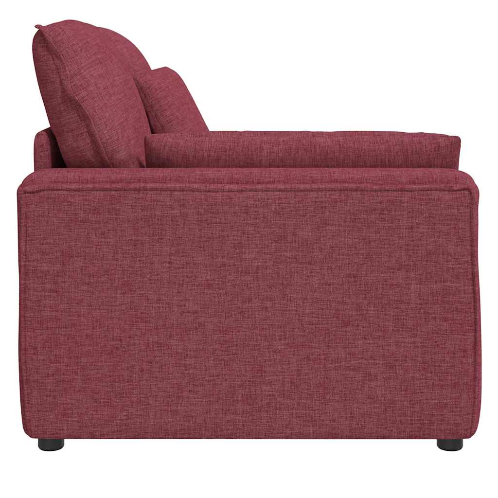 Module d'extrémité d'accoudoir de canapé modulaire avec coussins rouge bordeaux 100 cm - XIOS